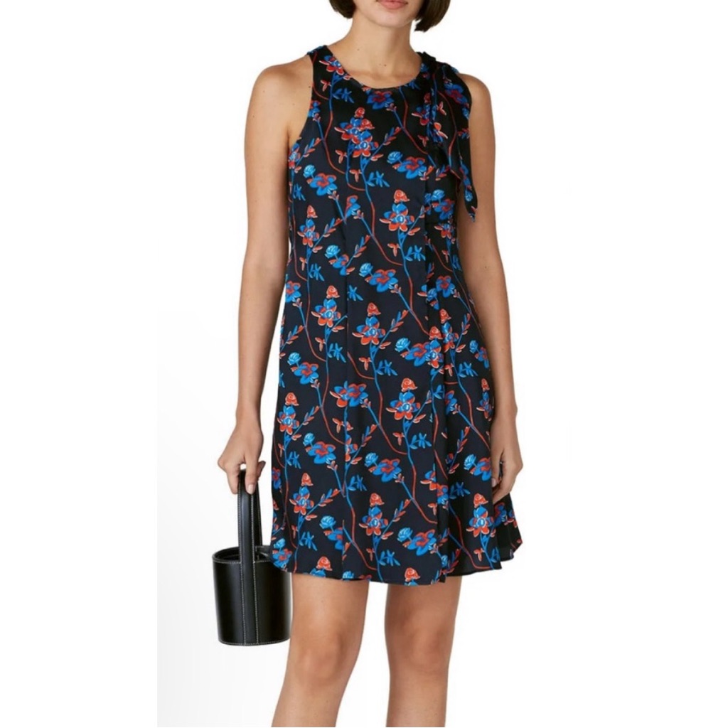 Thakoon Collective Floral Tie Shoulder Dress